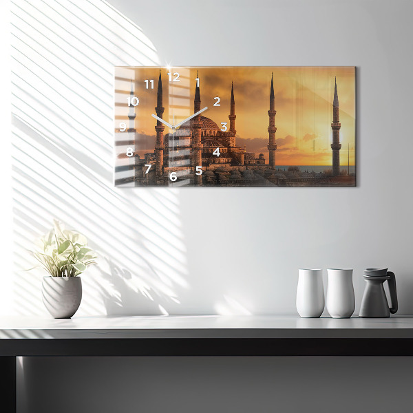 Ceas orizontale de perete din sticlă Moscheea din Istanbul
