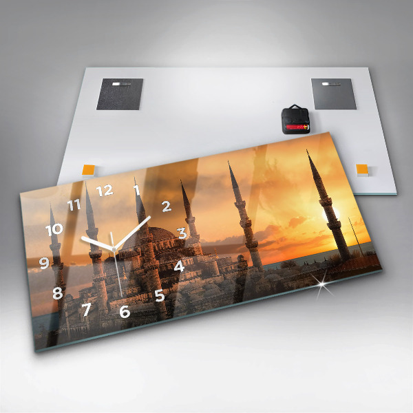 Ceas orizontale de perete din sticlă Moscheea din Istanbul