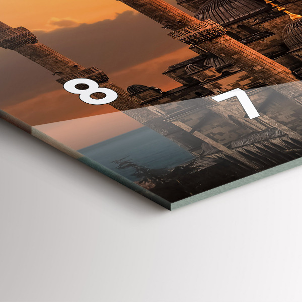 Ceas orizontale de perete din sticlă Moscheea din Istanbul