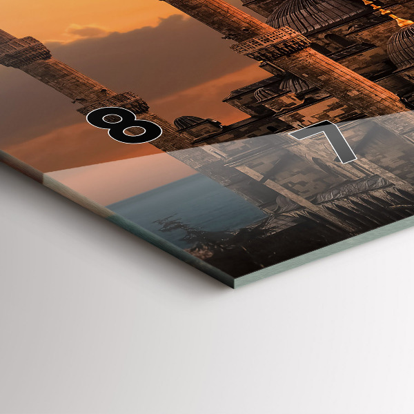 Ceas orizontale de perete din sticlă Moscheea din Istanbul