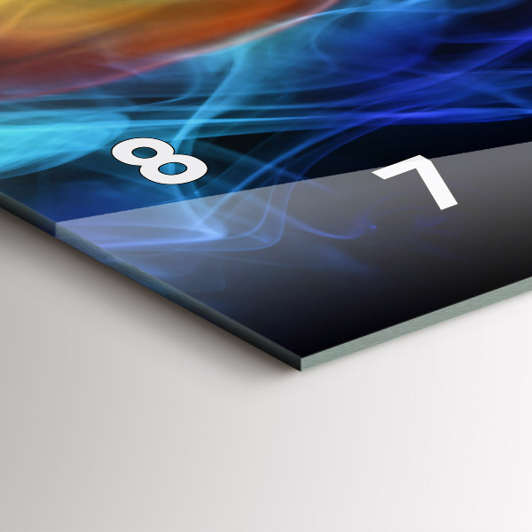 Ceas orizontale de perete din sticlă Linii colorate abstracte