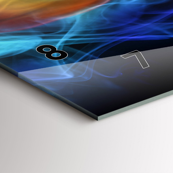 Ceas orizontale de perete din sticlă Linii colorate abstracte