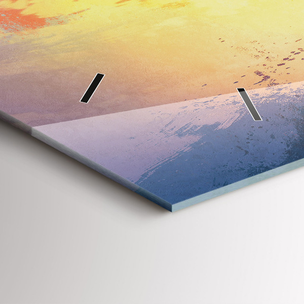 Ceas orizontale de perete din sticlă Peisaj de toamnă