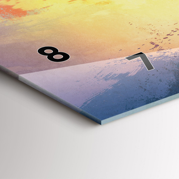 Ceas orizontale de perete din sticlă Peisaj de toamnă