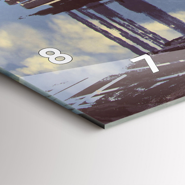 Ceas orizontale de perete din sticlă Bicicletă Angel