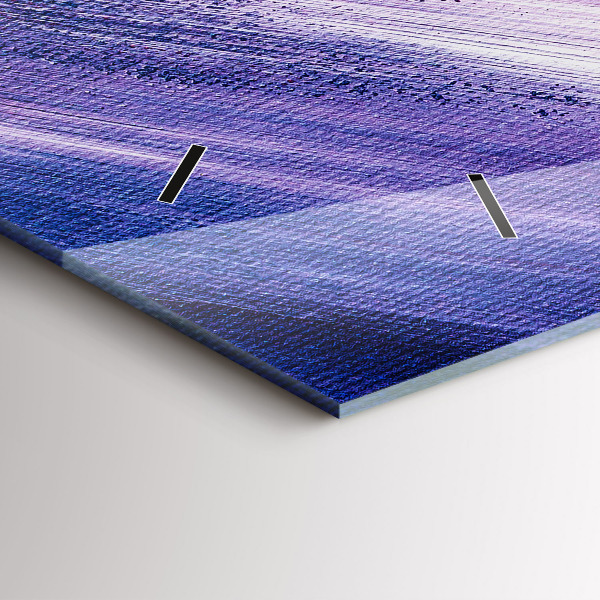 Ceas orizontale de perete din sticlă Textura cu vopsea acrilică