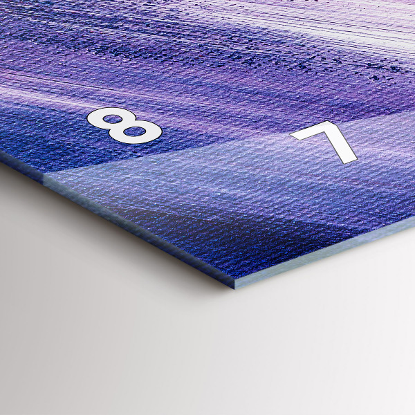 Ceas orizontale de perete din sticlă Textura cu vopsea acrilică