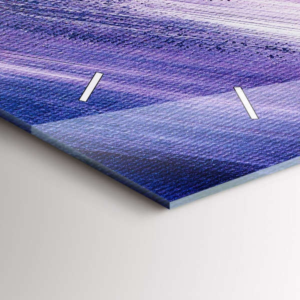 Ceas orizontale de perete din sticlă Textura cu vopsea acrilică