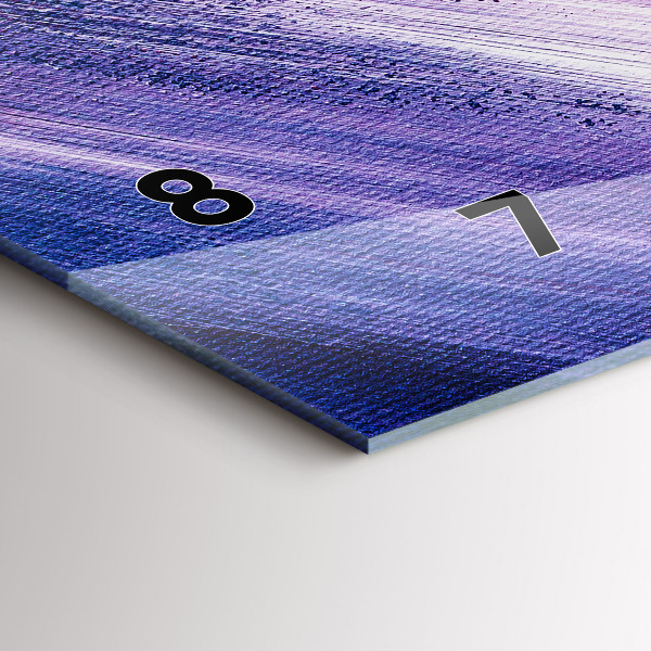 Ceas orizontale de perete din sticlă Textura cu vopsea acrilică