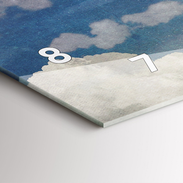 Ceas orizontale de perete din sticlă Fata pe luna