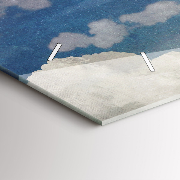 Ceas orizontale de perete din sticlă Fata pe luna