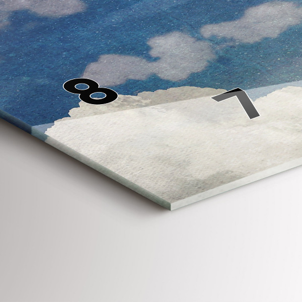 Ceas orizontale de perete din sticlă Fata pe luna