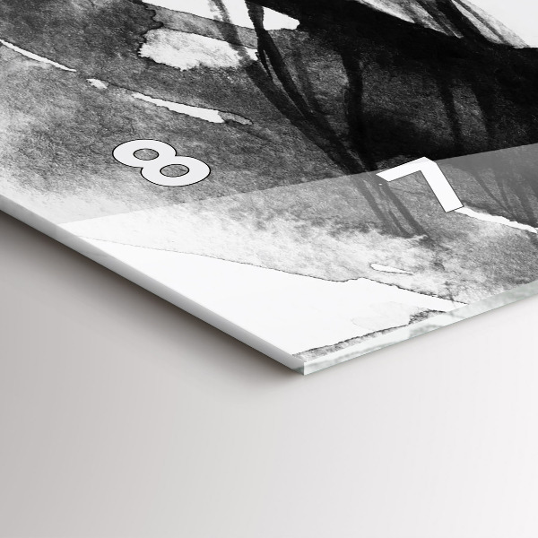 Ceas orizontale de perete din sticlă Portret femeie acuarelă