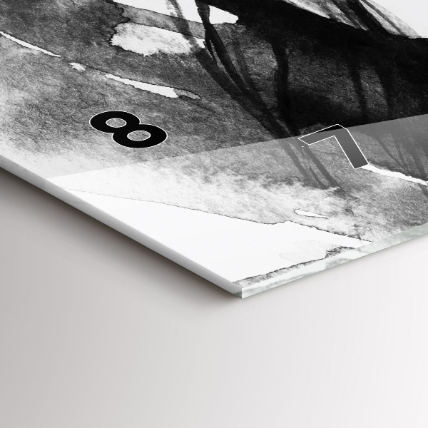 Ceas orizontale de perete din sticlă Portret femeie acuarelă