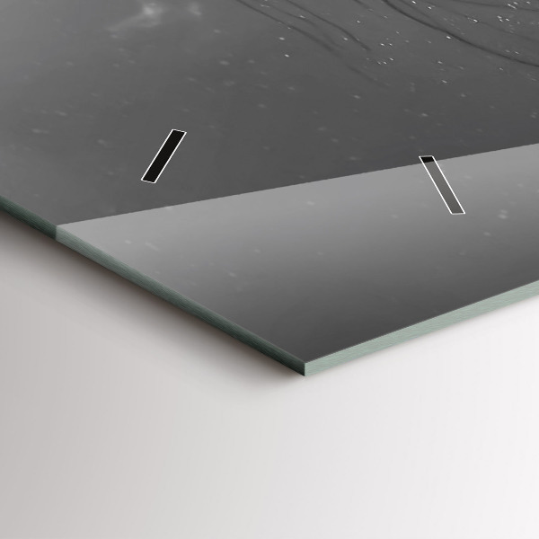 Ceas orizontale de perete din sticlă Gura de femeie