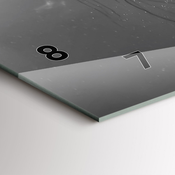 Ceas orizontale de perete din sticlă Gura de femeie