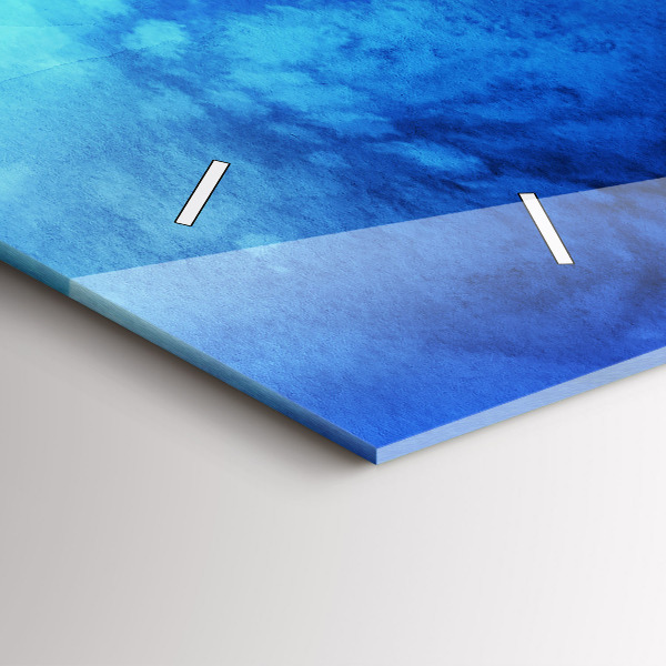 Ceas orizontale de perete din sticlă Pete colorate