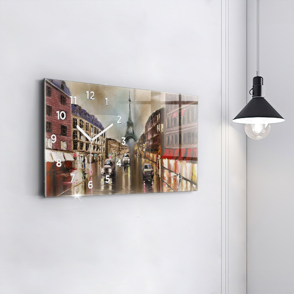 Ceas orizontale de perete din sticlă Orașul Parisului
