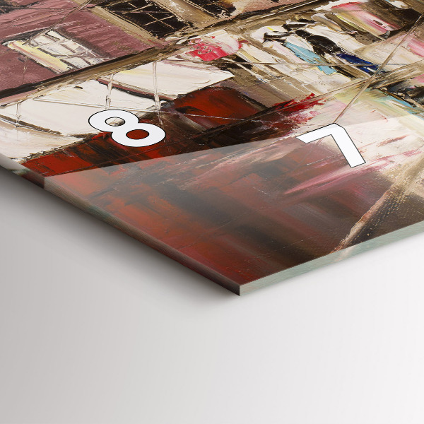 Ceas orizontale de perete din sticlă Orașul Parisului