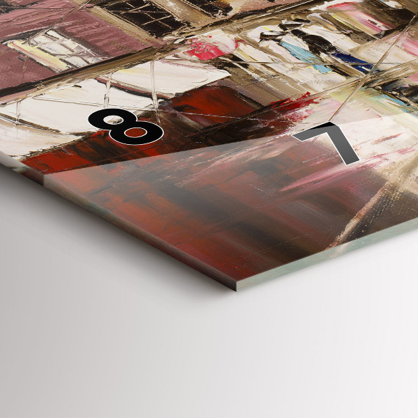 Ceas orizontale de perete din sticlă Orașul Parisului