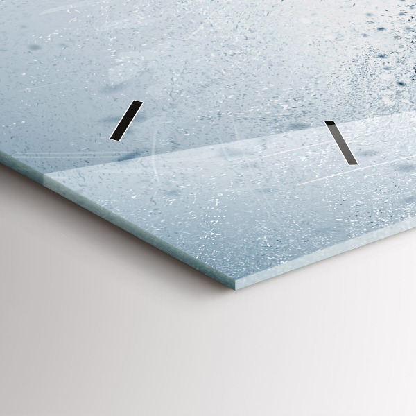 Ceas orizontale de perete din sticlă Alergător