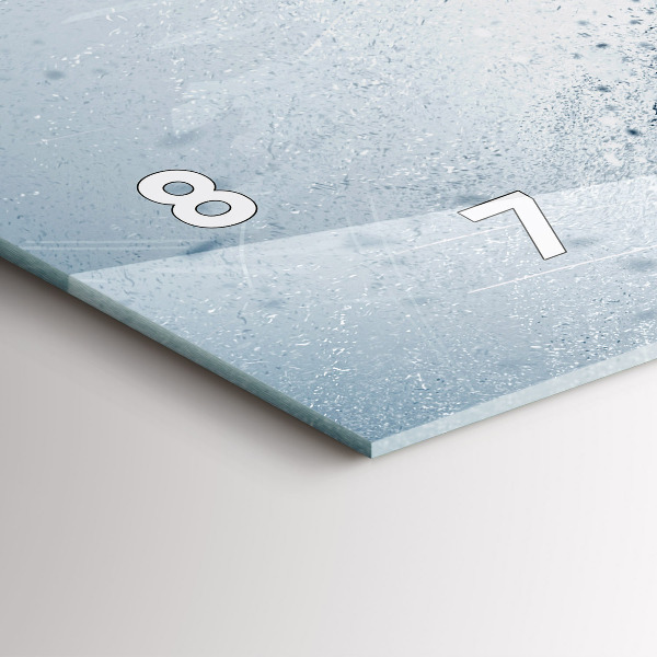 Ceas orizontale de perete din sticlă Alergător