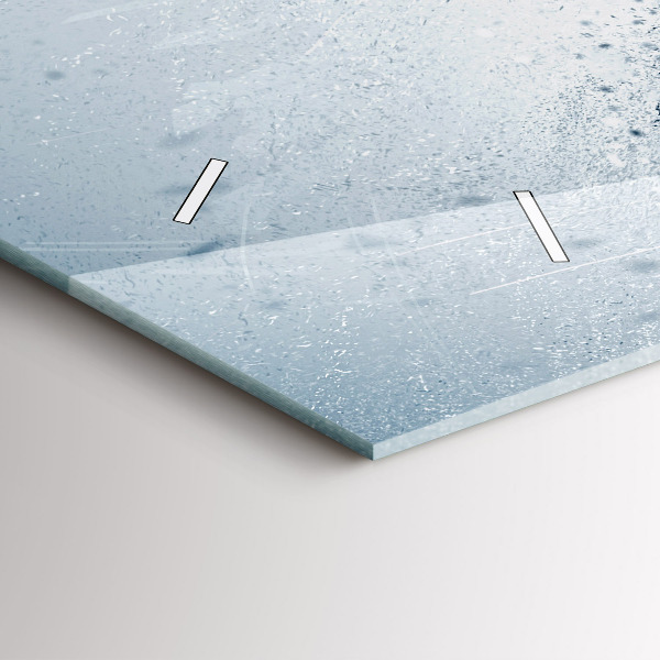 Ceas orizontale de perete din sticlă Alergător