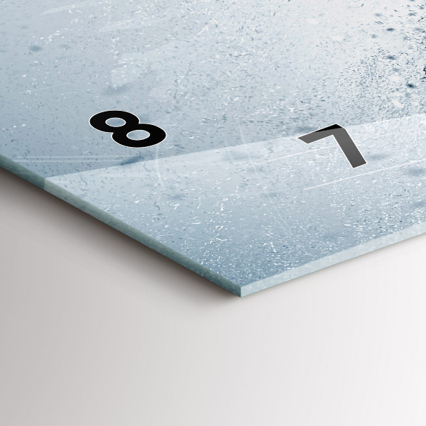 Ceas orizontale de perete din sticlă Alergător