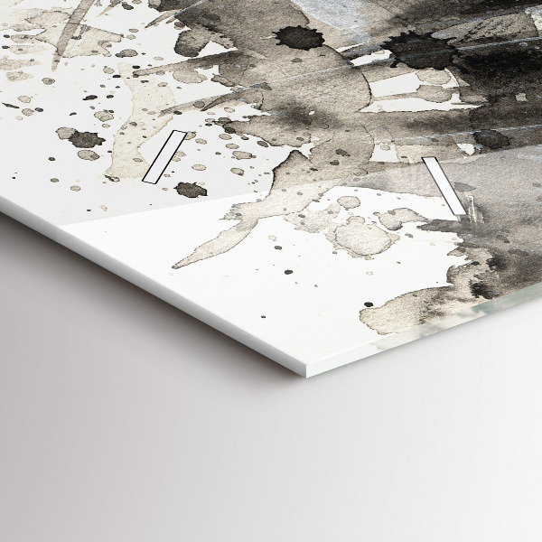 Ceas orizontale de perete din sticlă Portret pictat