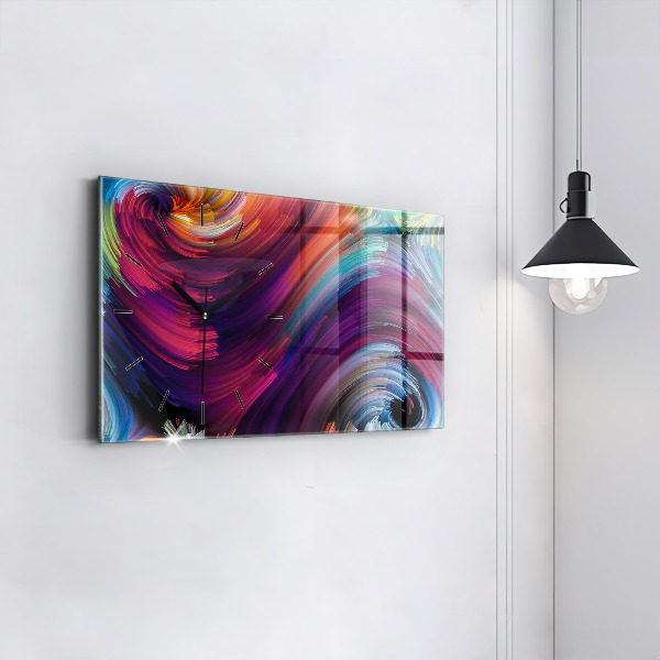 Ceas orizontale de perete din sticlă Abstracția vânzării
