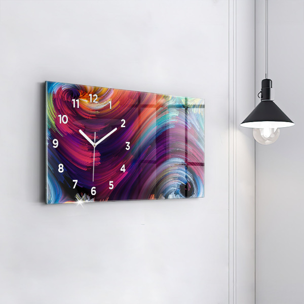 Ceas orizontale de perete din sticlă Abstracția vânzării