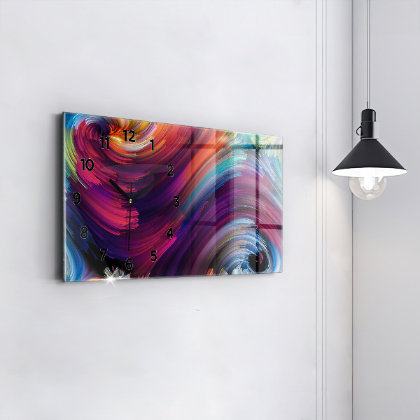 Ceas orizontale de perete din sticlă Abstracția vânzării