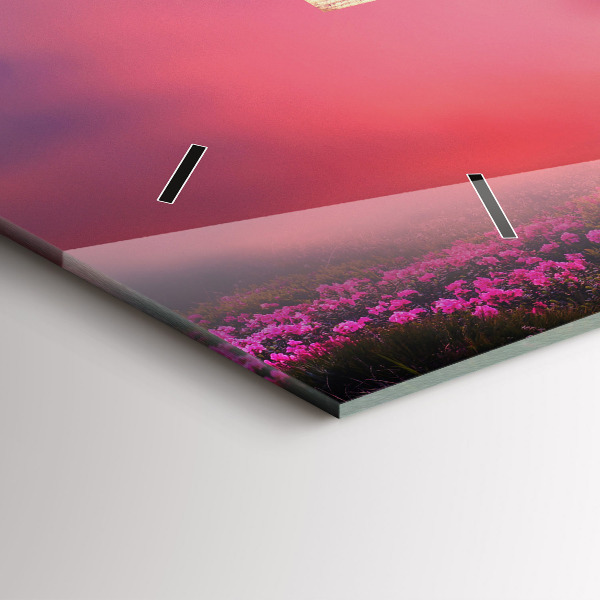 Ceas orizontale de perete din sticlă Casă pentru păsări