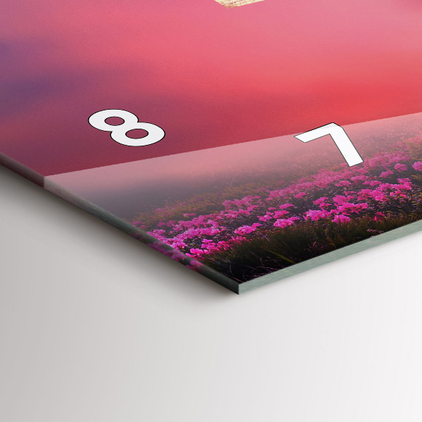 Ceas orizontale de perete din sticlă Casă pentru păsări