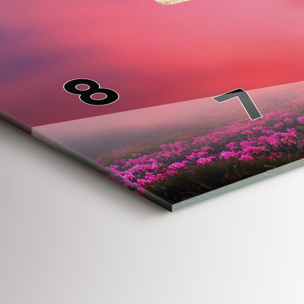 Ceas orizontale de perete din sticlă Casă pentru păsări