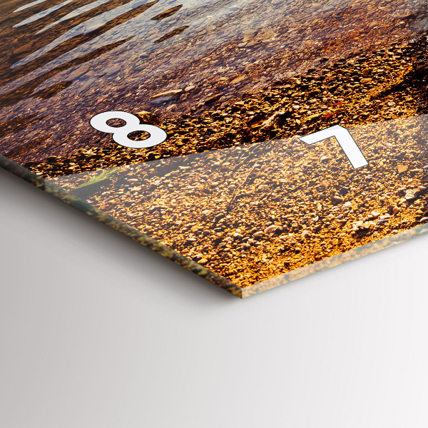 Ceas orizontale de perete din sticlă Vedere la lac