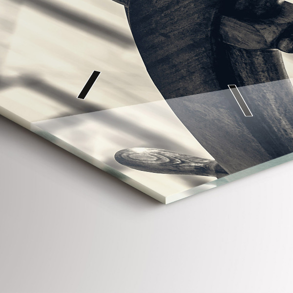 Ceas orizontale de perete din sticlă Nava veche