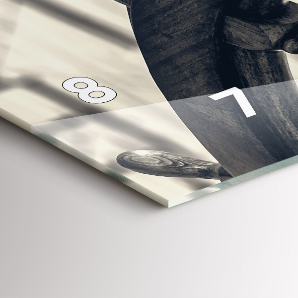 Ceas orizontale de perete din sticlă Nava veche