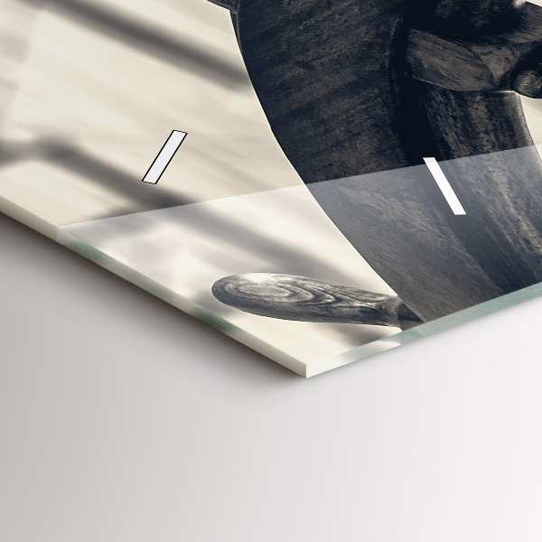 Ceas orizontale de perete din sticlă Nava veche