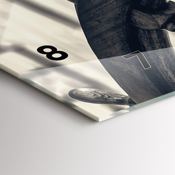 Ceas orizontale de perete din sticlă Nava veche