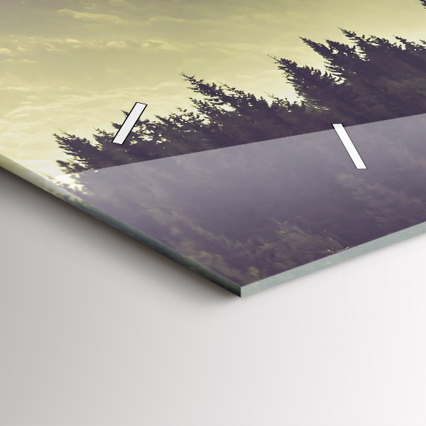 Ceas orizontale de perete din sticlă Pârtiile Munților Cețoși