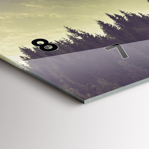 Ceas orizontale de perete din sticlă Pârtiile Munților Cețoși