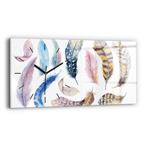 Ceas orizontale de perete din sticlă Ilustrație de artă retro