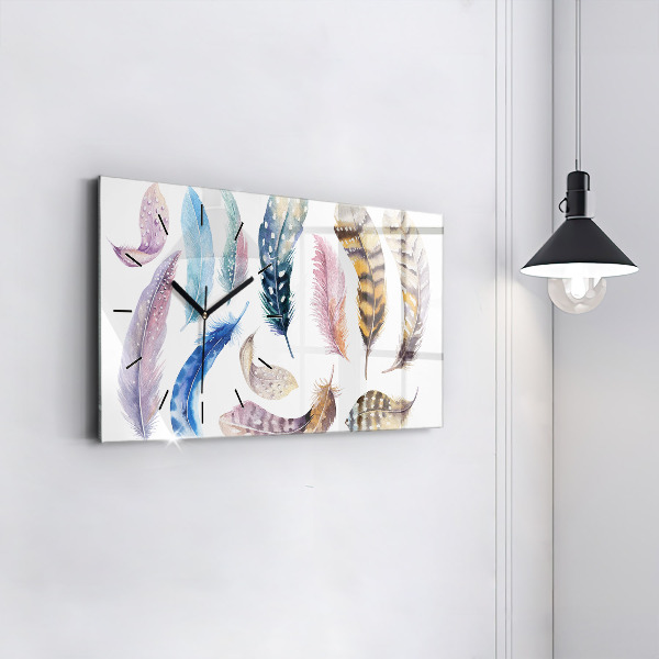 Ceas orizontale de perete din sticlă Ilustrație de artă retro