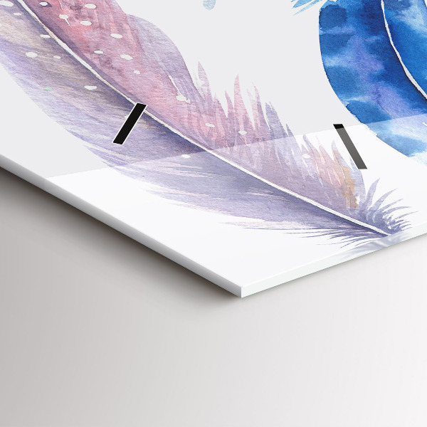 Ceas orizontale de perete din sticlă Ilustrație de artă retro