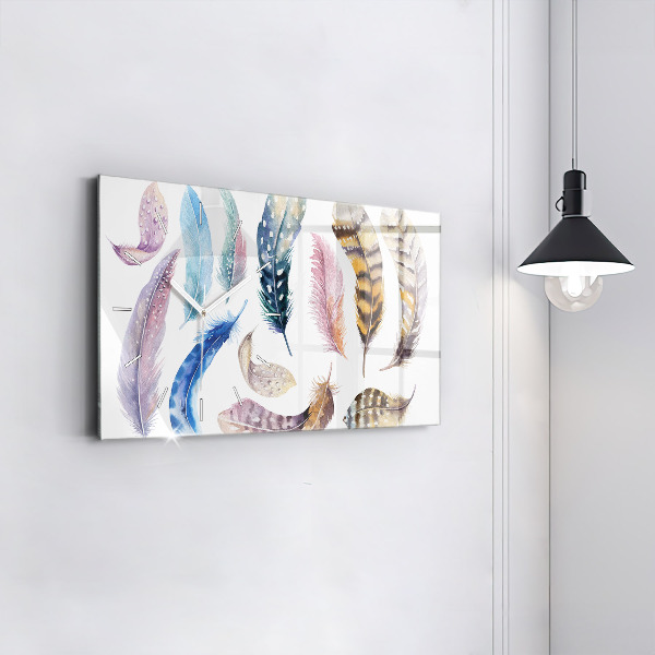 Ceas orizontale de perete din sticlă Ilustrație de artă retro