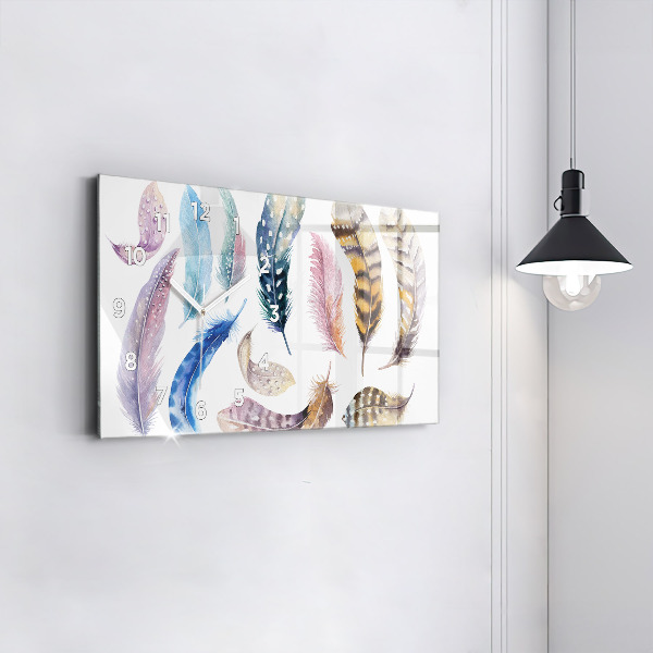 Ceas orizontale de perete din sticlă Ilustrație de artă retro