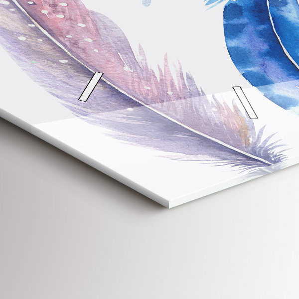 Ceas orizontale de perete din sticlă Ilustrație de artă retro