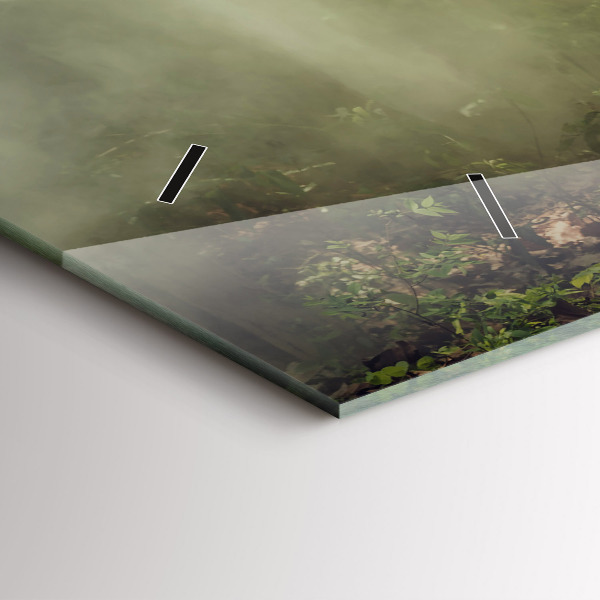 Ceas orizontale de perete din sticlă Copii care conduc un elefant