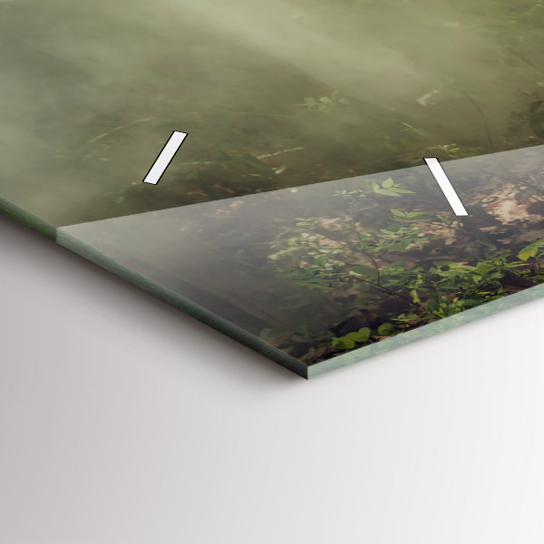 Ceas orizontale de perete din sticlă Copii care conduc un elefant